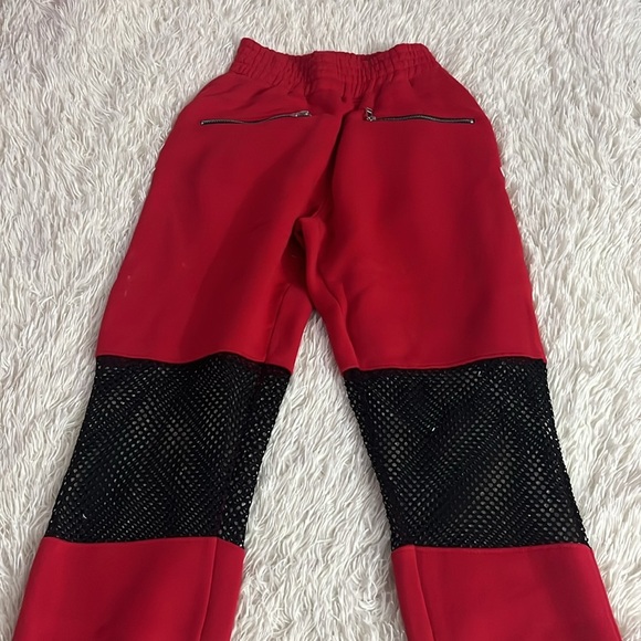 MISSGUIDED Red Joggers with Mesh Openings - Picture 2 of 5